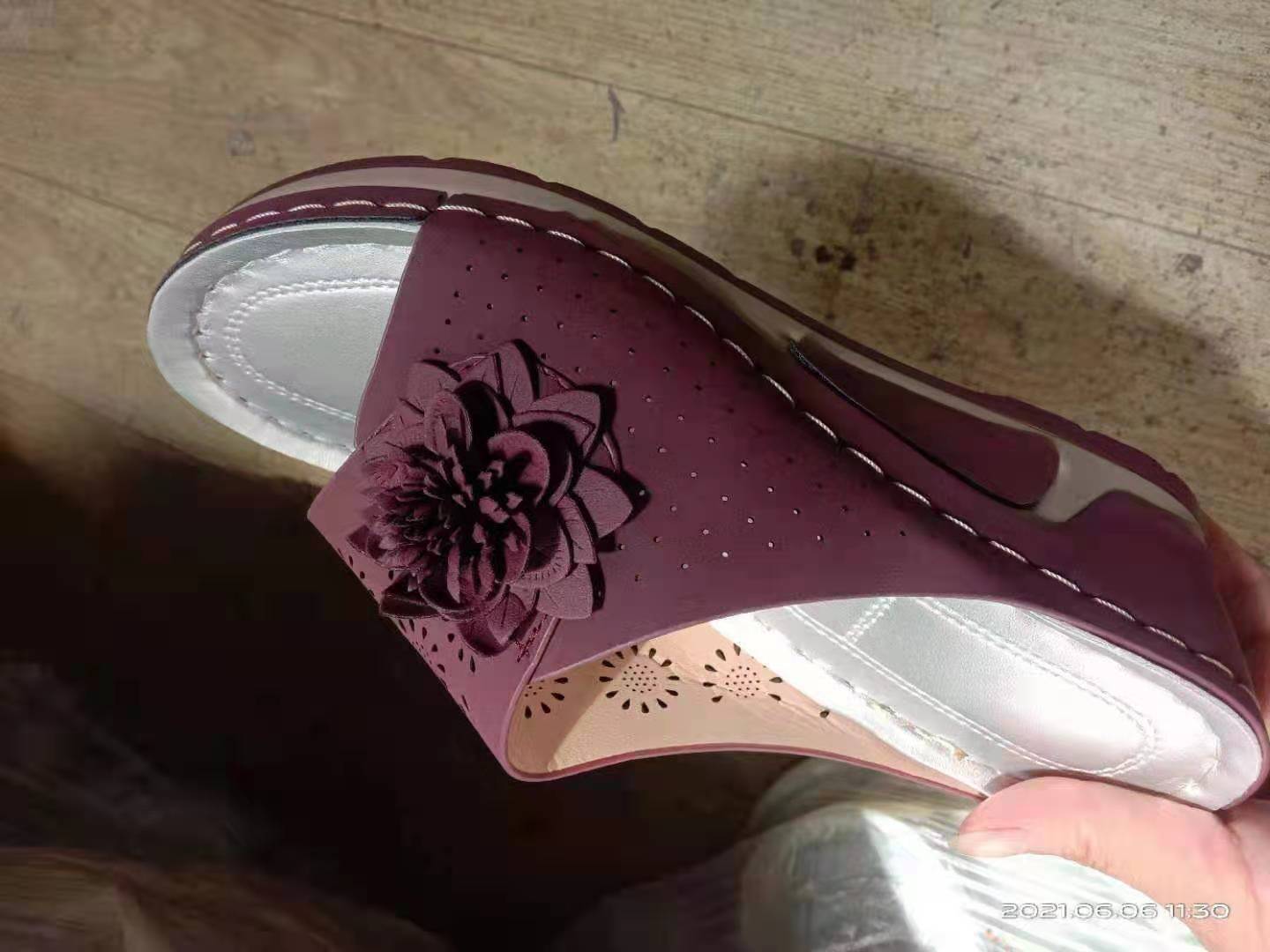 Flower Fish Mouth plus Size Slippers Hollowed Leisure Sandals