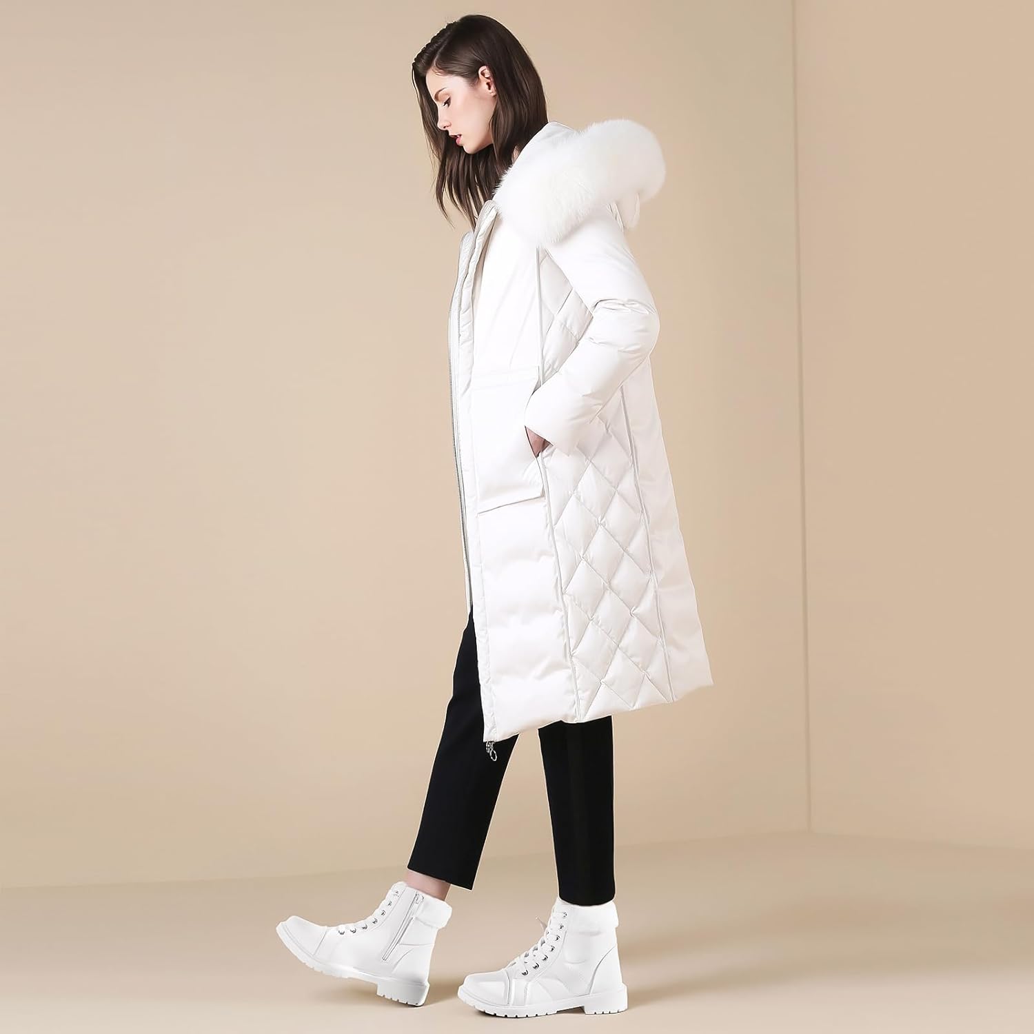 Ankle Boots For Women Lace Up Combat Boots Winter Boots Fashion Snow Boots For Girls Ankle Booties Winter Shoes