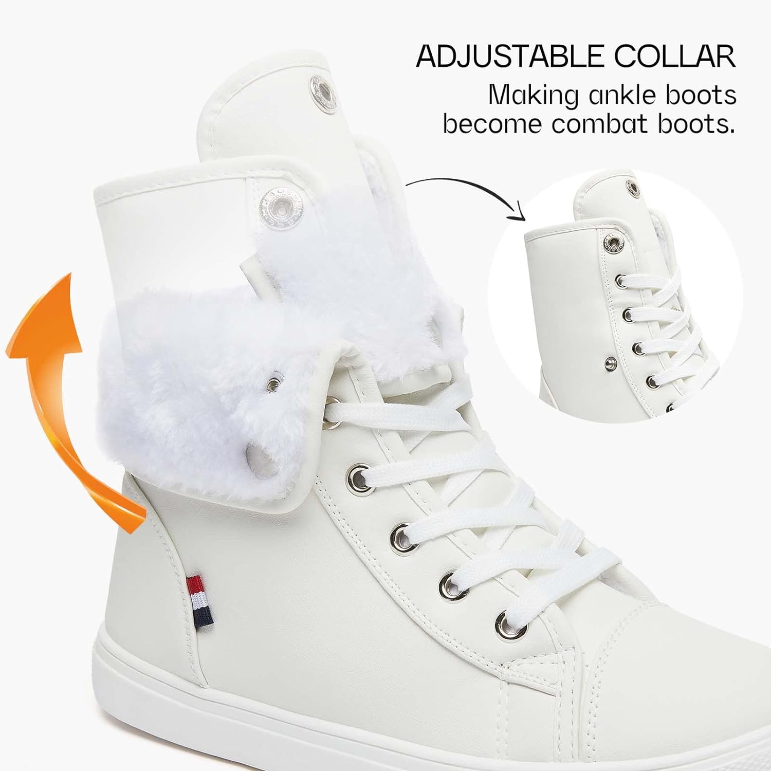 Ankle Boots For Women Lace Up Combat Boots Winter Boots Fashion Snow Boots For Girls Ankle Booties Winter Shoes