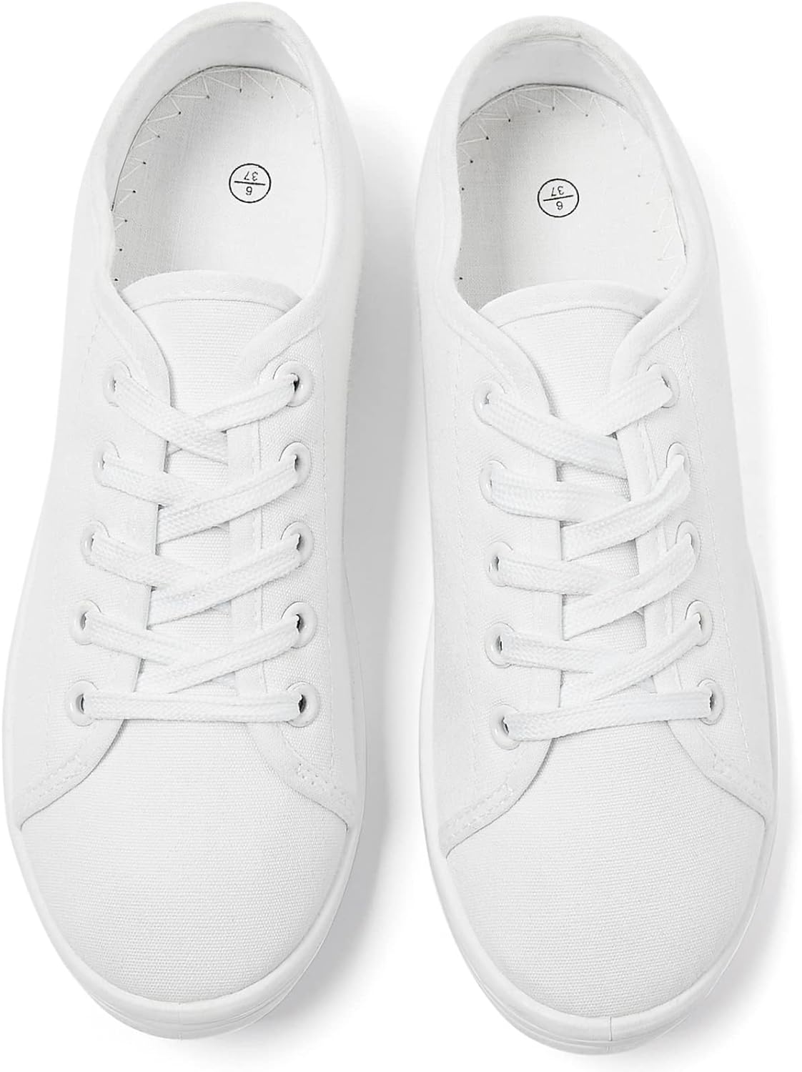 Women's Canvas Slip on Sneakers Casual Slip on Walking Shoes Womens Tennis Shoes Flat Dress Shoes Non Slip Work Shoes