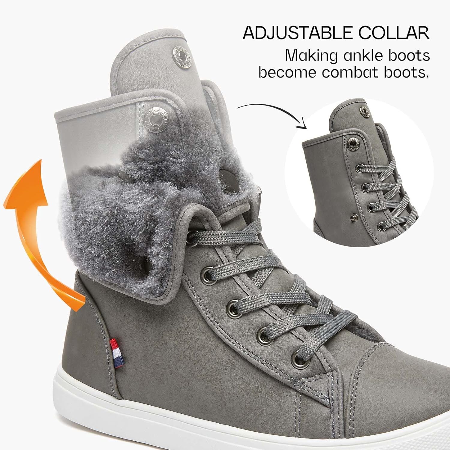 Ankle Boots For Women Lace Up Combat Boots Winter Boots Fashion Snow Boots For Girls Ankle Booties Winter Shoes