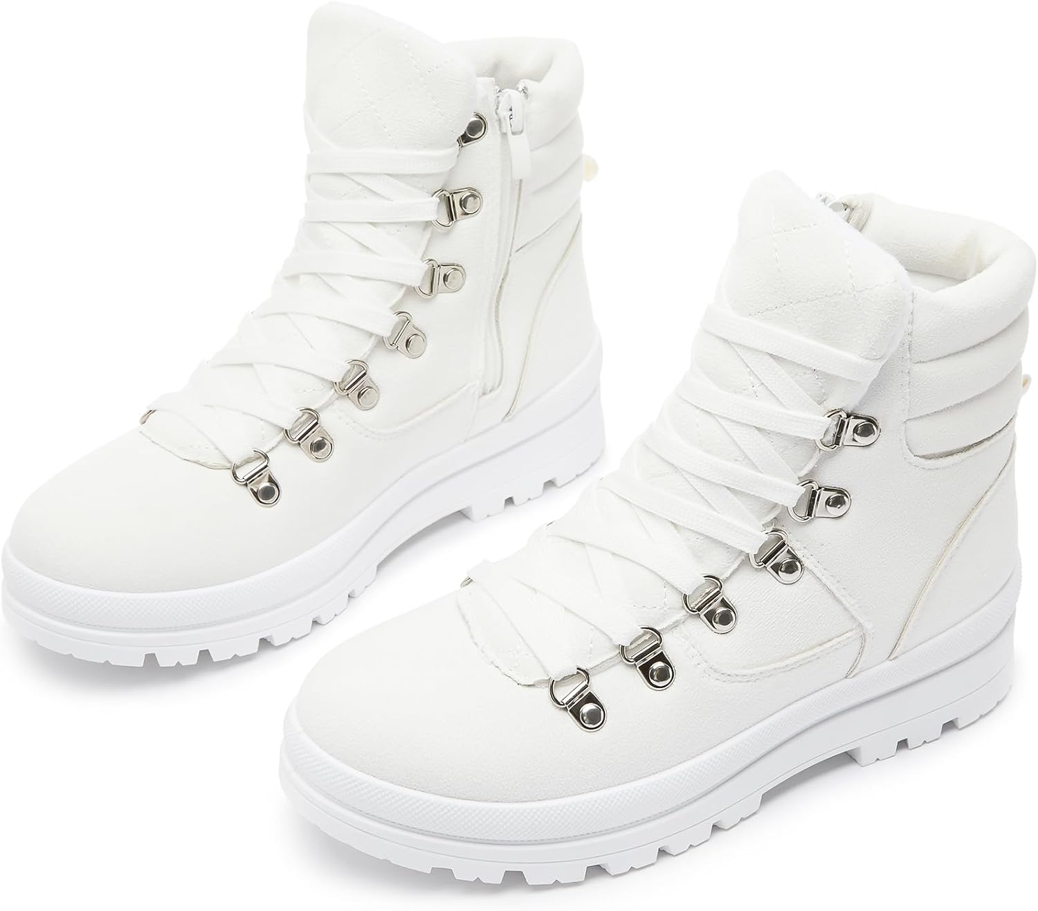 Women's Ankle Boots Winter Snow boots Fur Lined Warm Booties Girls Snow boot Lace Up Ankle boot