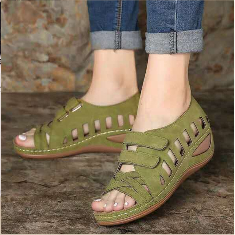 Hollow Velcro Sandals