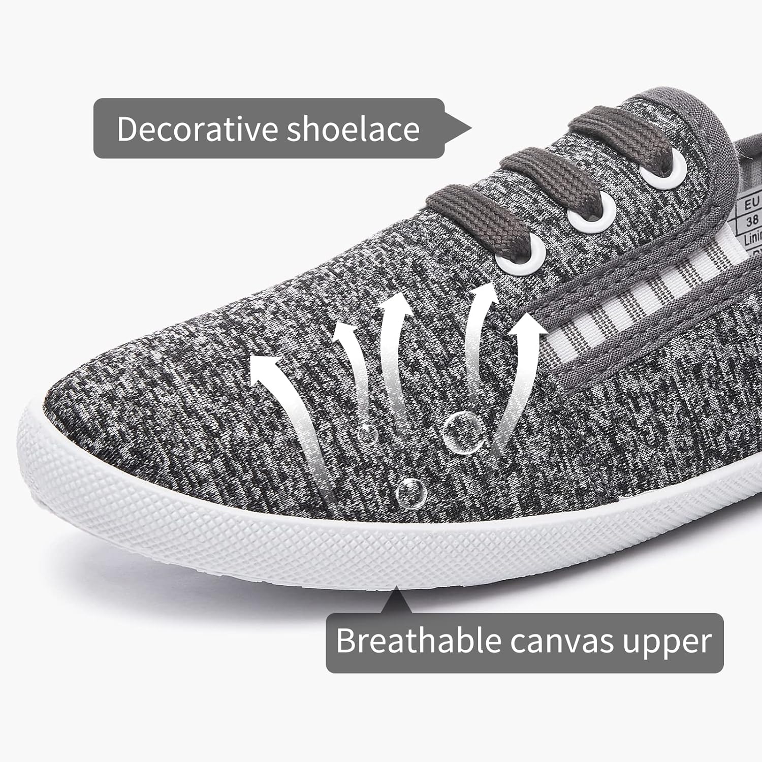 Women's Canvas Slip on Sneakers Casual Slip on Walking Shoes Womens Tennis Shoes Flat Dress Shoes Non Slip Work Shoes