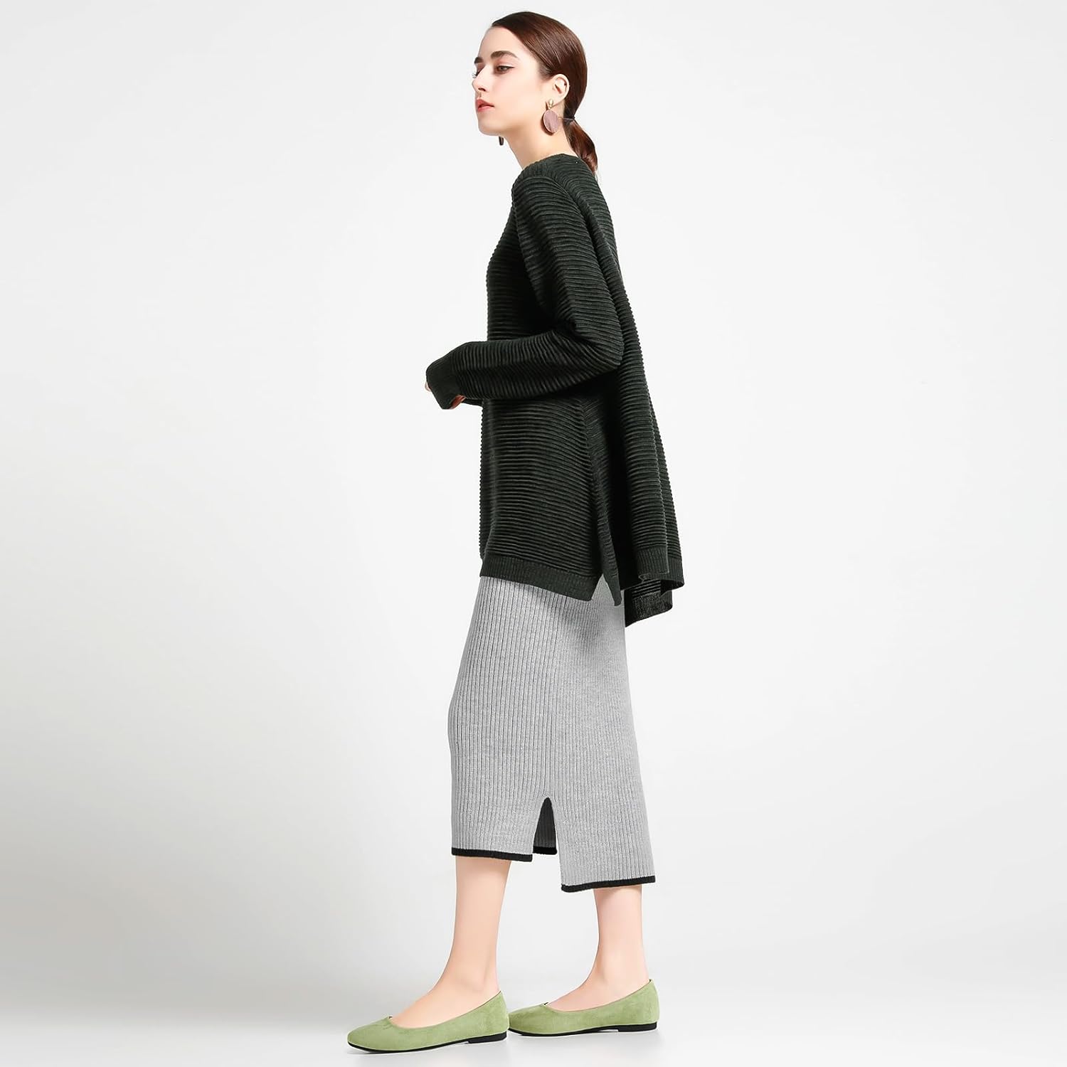 Flats for Women Round Toe Flat Shoes Dressy Black Ballet Flats Comfortable Womens Dress Shoes Ballerina Flats for Work