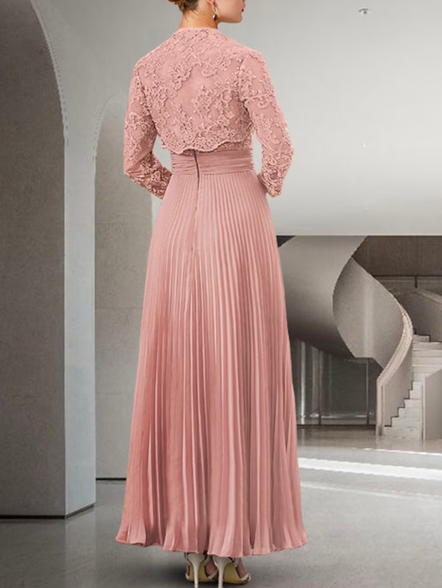 Lace Plain Elegant Regular Fit Two-Piece Set