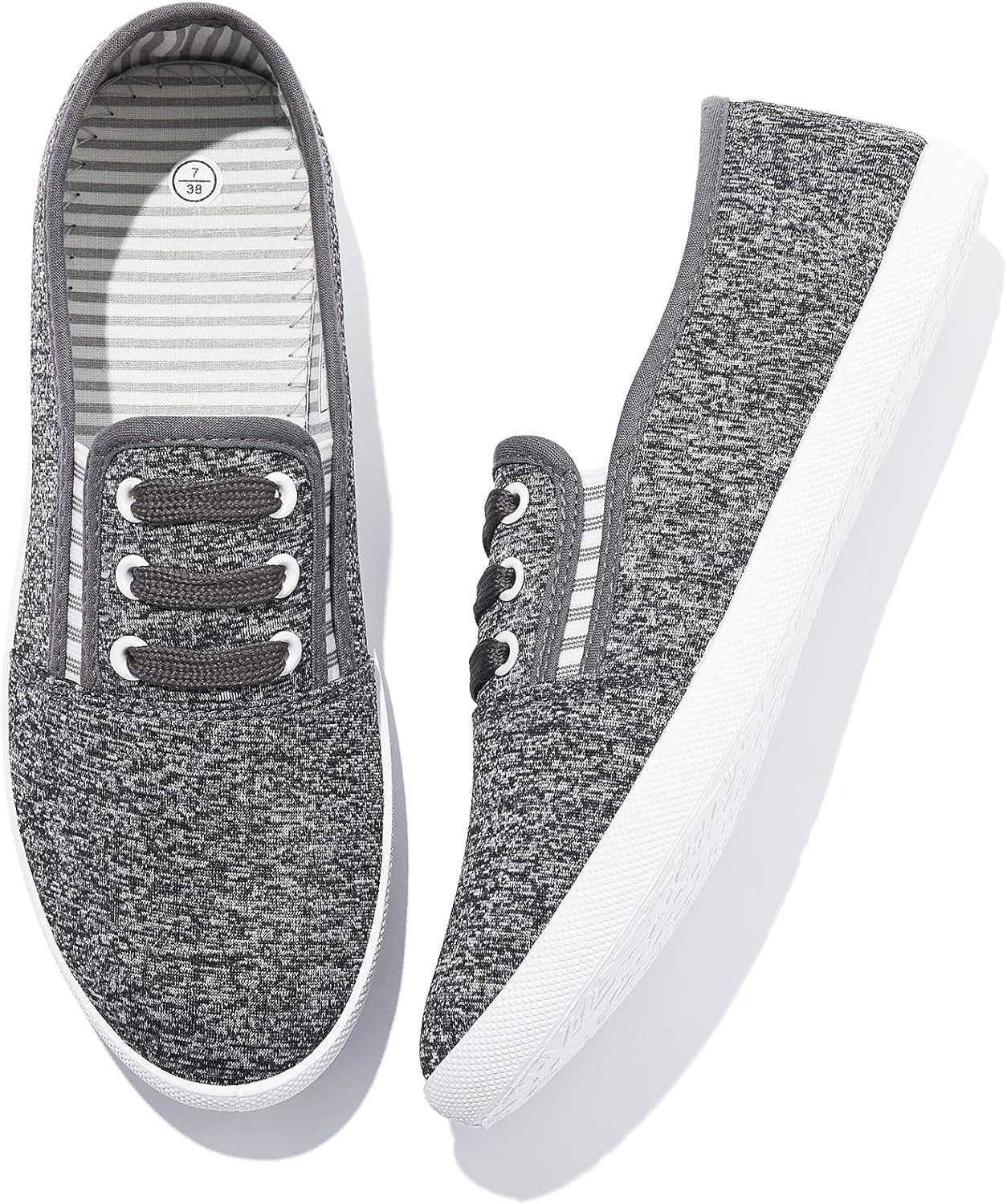 Women's Canvas Slip on Sneakers Casual Slip on Walking Shoes Womens Tennis Shoes Flat Dress Shoes Non Slip Work Shoes