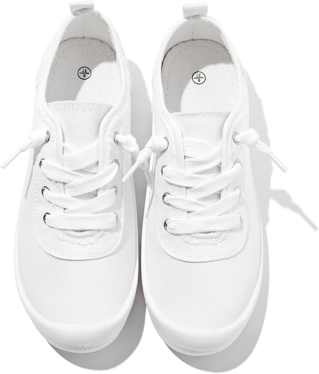 Women's Canvas Slip on Sneakers Casual Slip on Walking Shoes Womens Tennis Shoes Flat Dress Shoes Non Slip Work Shoes