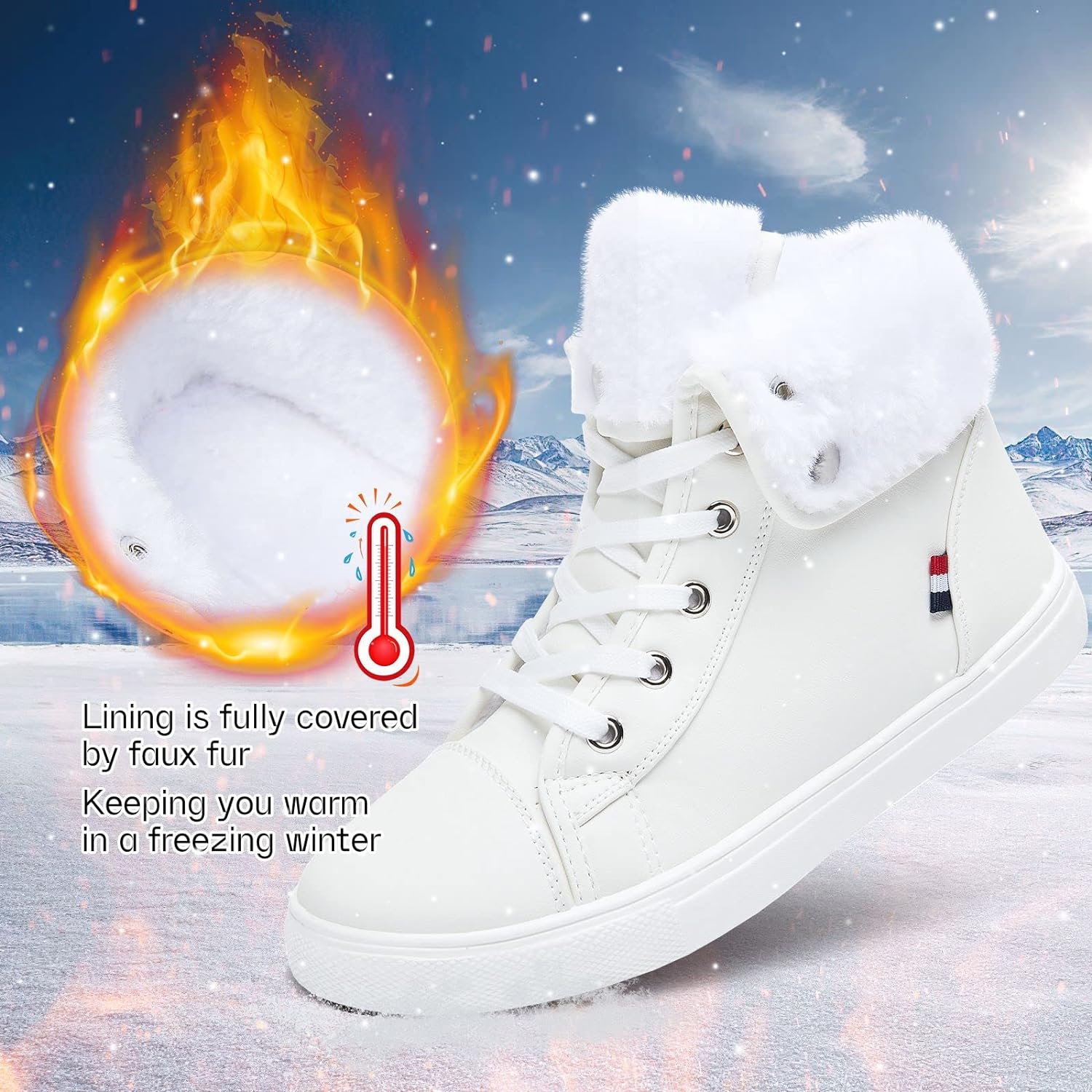 Ankle Boots For Women Lace Up Combat Boots Winter Boots Fashion Snow Boots For Girls Ankle Booties Winter Shoes