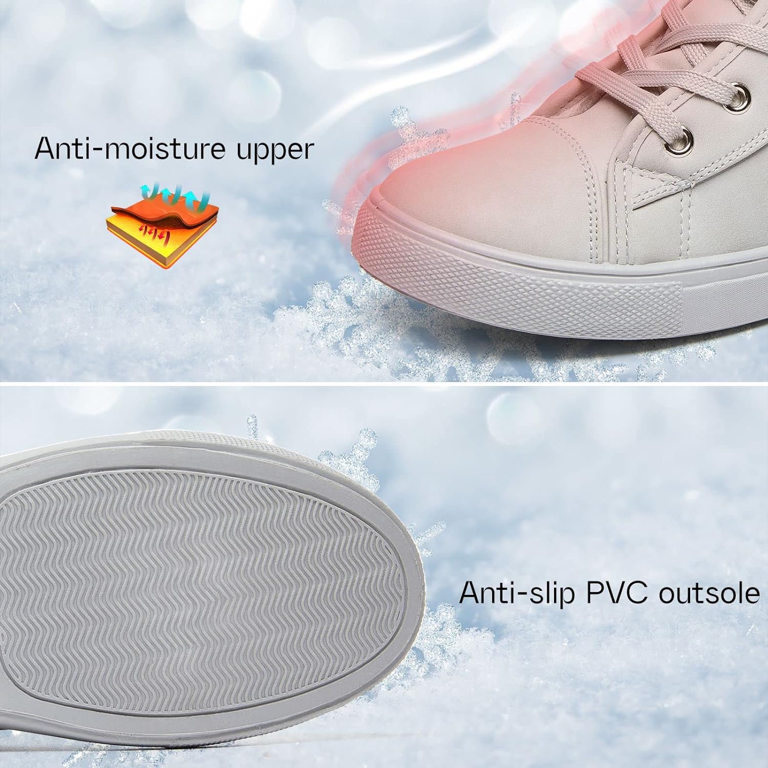 Ankle Boots For Women Lace Up Combat Boots Winter Boots Fashion Snow Boots For Girls Ankle Booties Winter Shoes