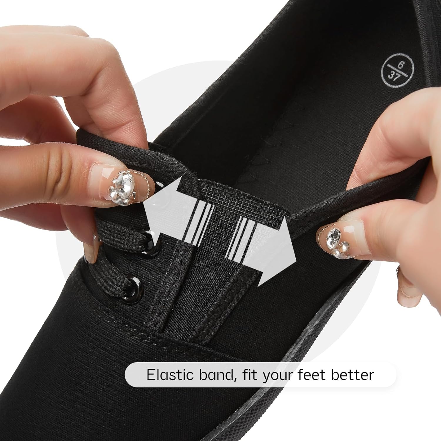 Women's Canvas Slip on Sneakers Casual Slip on Walking Shoes Womens Tennis Shoes Flat Dress Shoes Non Slip Work Shoes