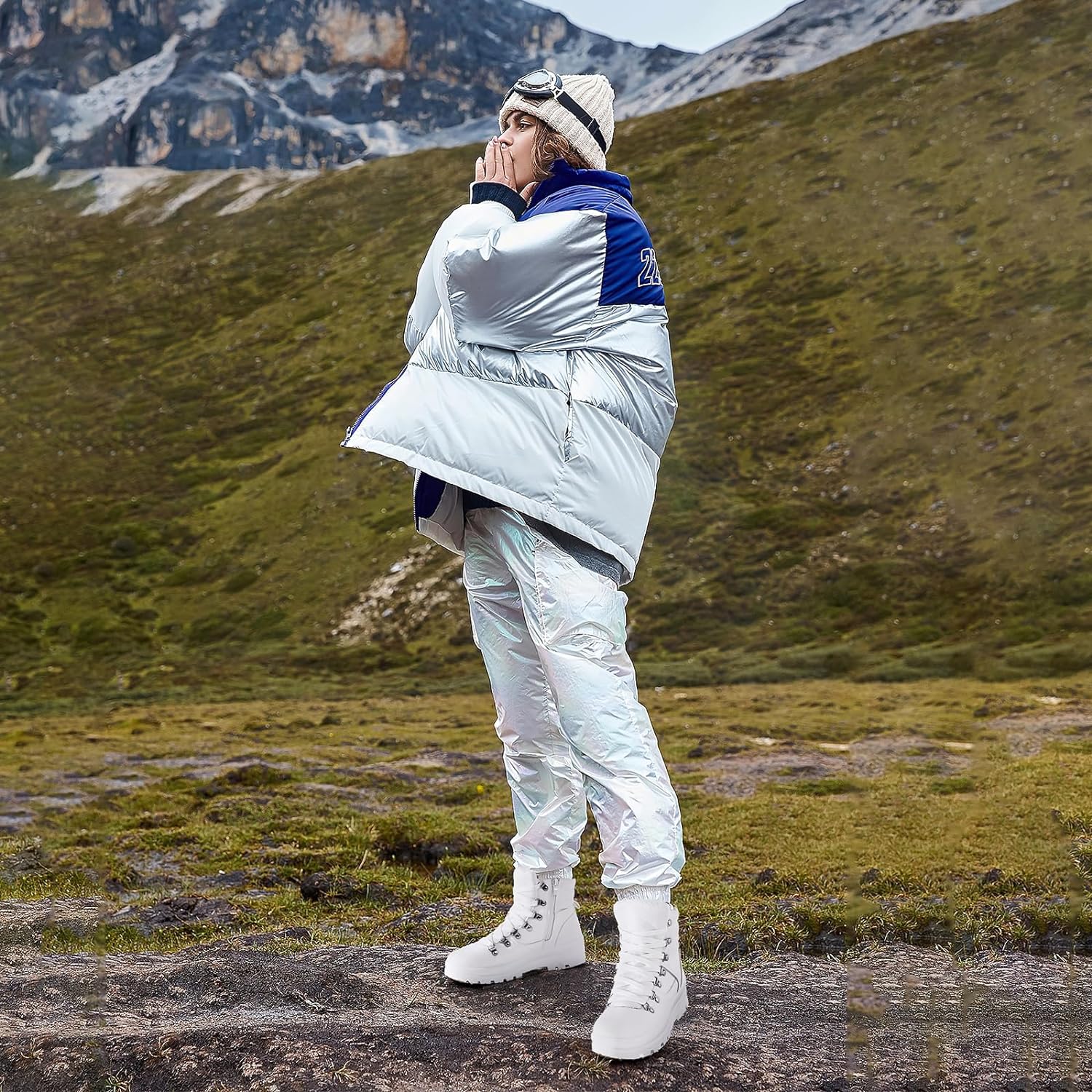 Women's Ankle Boots Winter Snow boots Fur Lined Warm Booties Girls Snow boot Lace Up Ankle boot