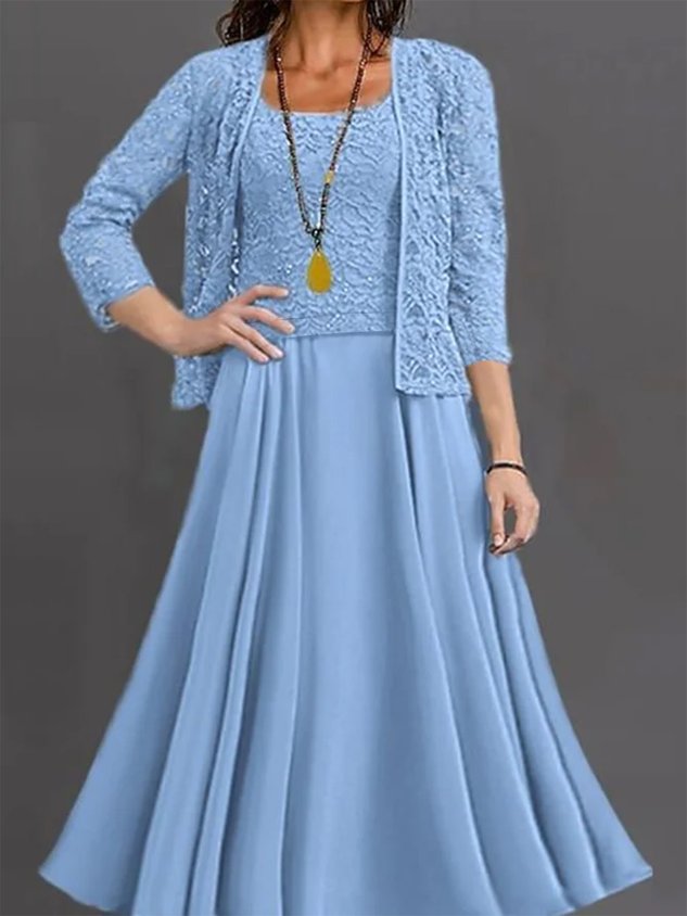 Knitted Regular Fit Elegant Lace Two-Piece Set