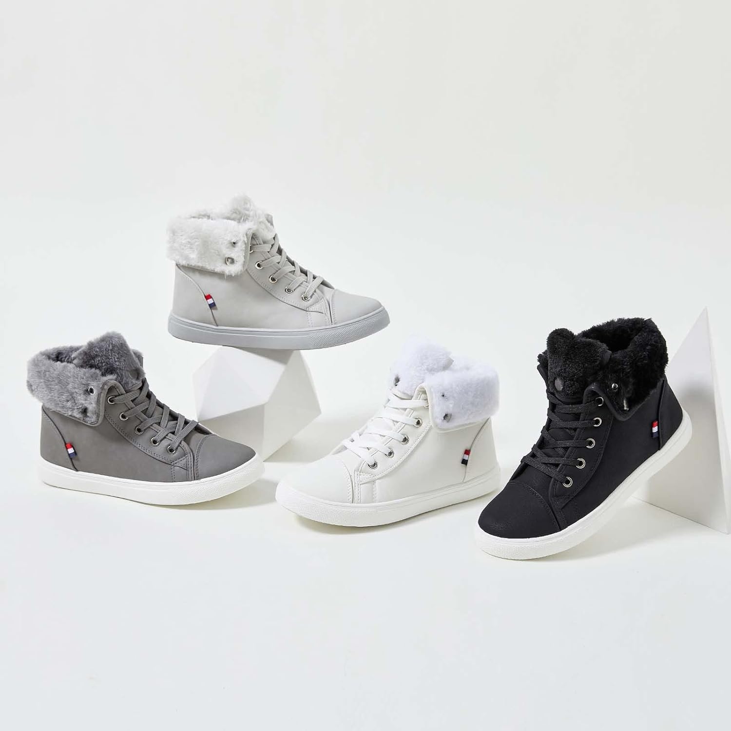 Ankle Boots For Women Lace Up Combat Boots Winter Boots Fashion Snow Boots For Girls Ankle Booties Winter Shoes