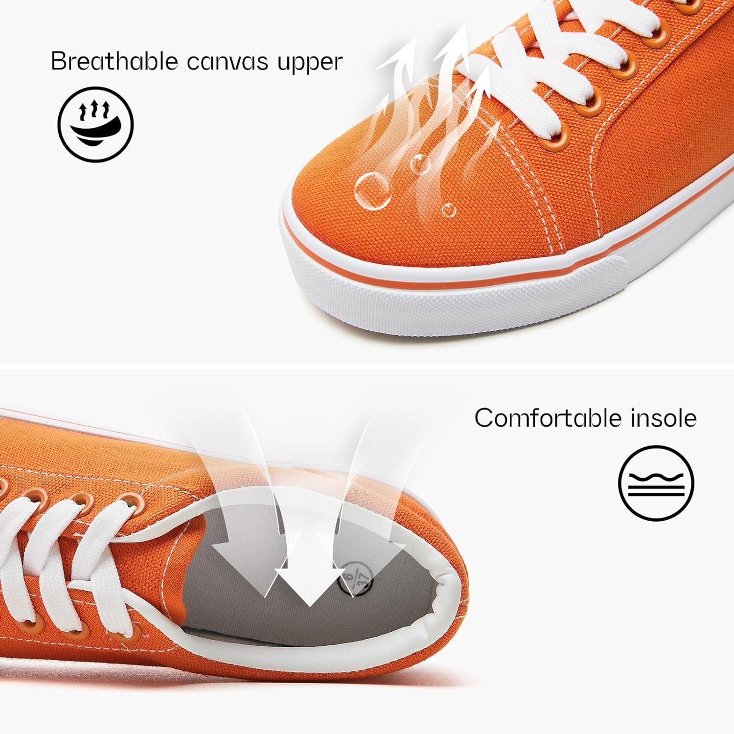 Canvas Shoes for Women White Canvas Sneakers Womens Casual Shoes Low Top Black Sneakers Comfortable Tennis Shoes