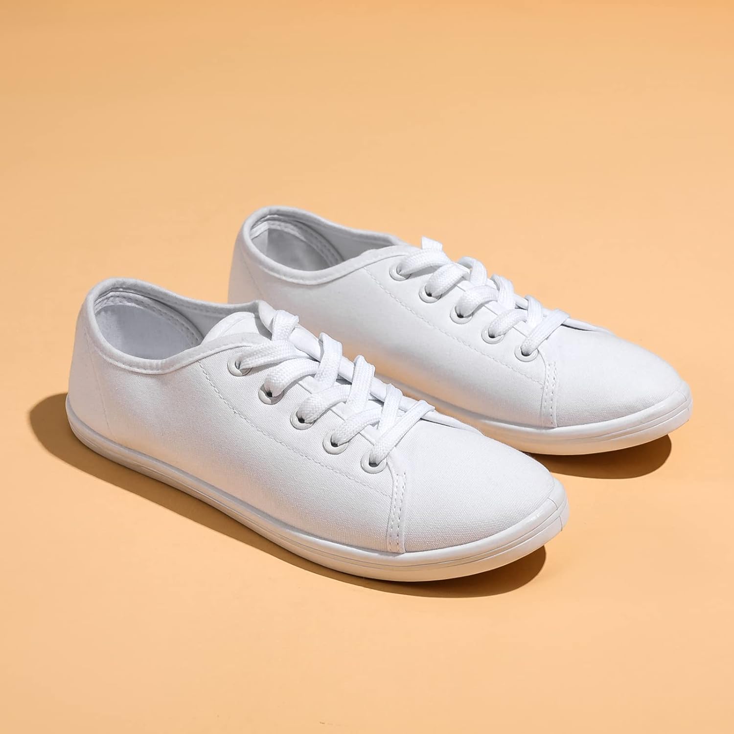 Women's Canvas Slip on Sneakers Casual Slip on Walking Shoes Womens Tennis Shoes Flat Dress Shoes Non Slip Work Shoes