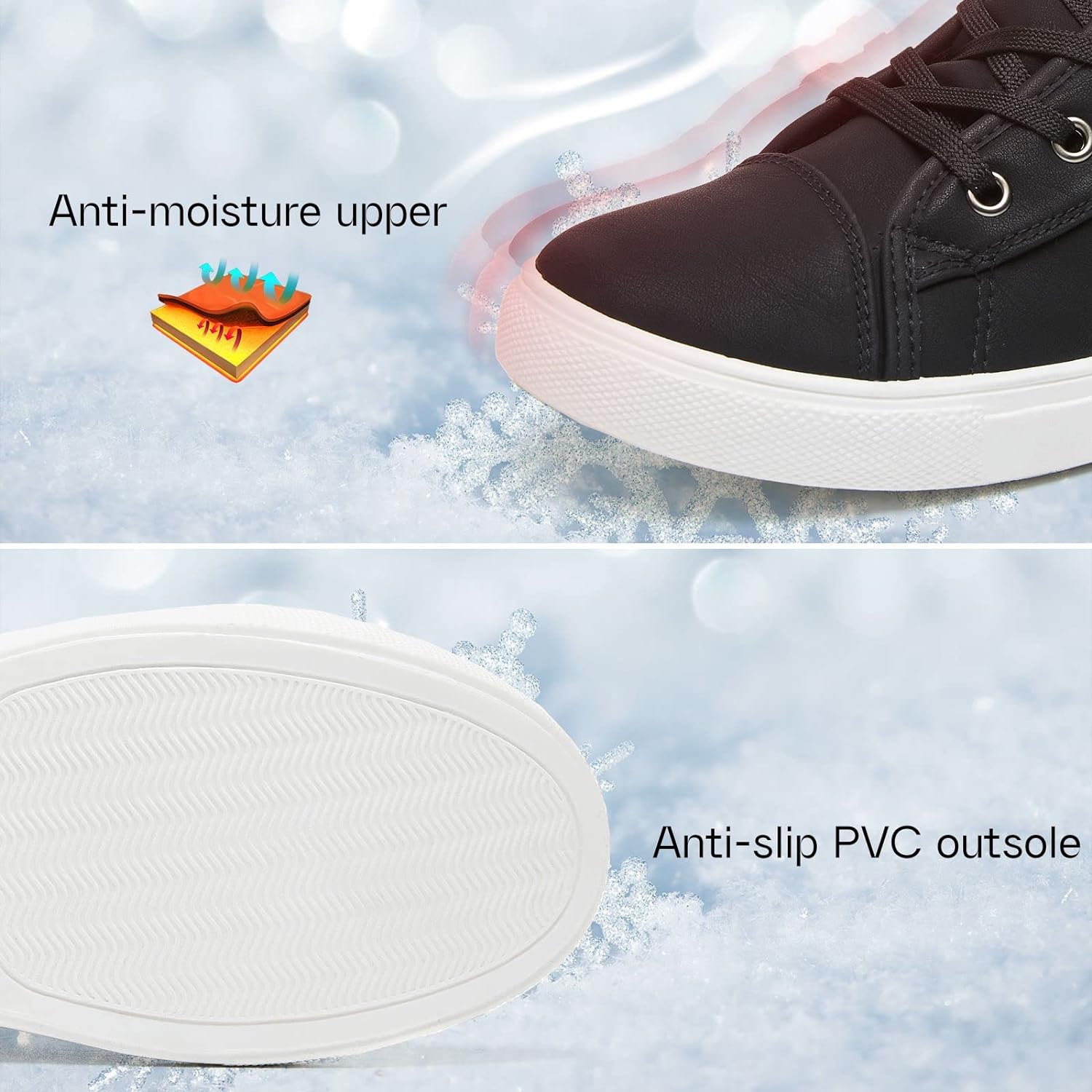 Ankle Boots For Women Lace Up Combat Boots Winter Boots Fashion Snow Boots For Girls Ankle Booties Winter Shoes