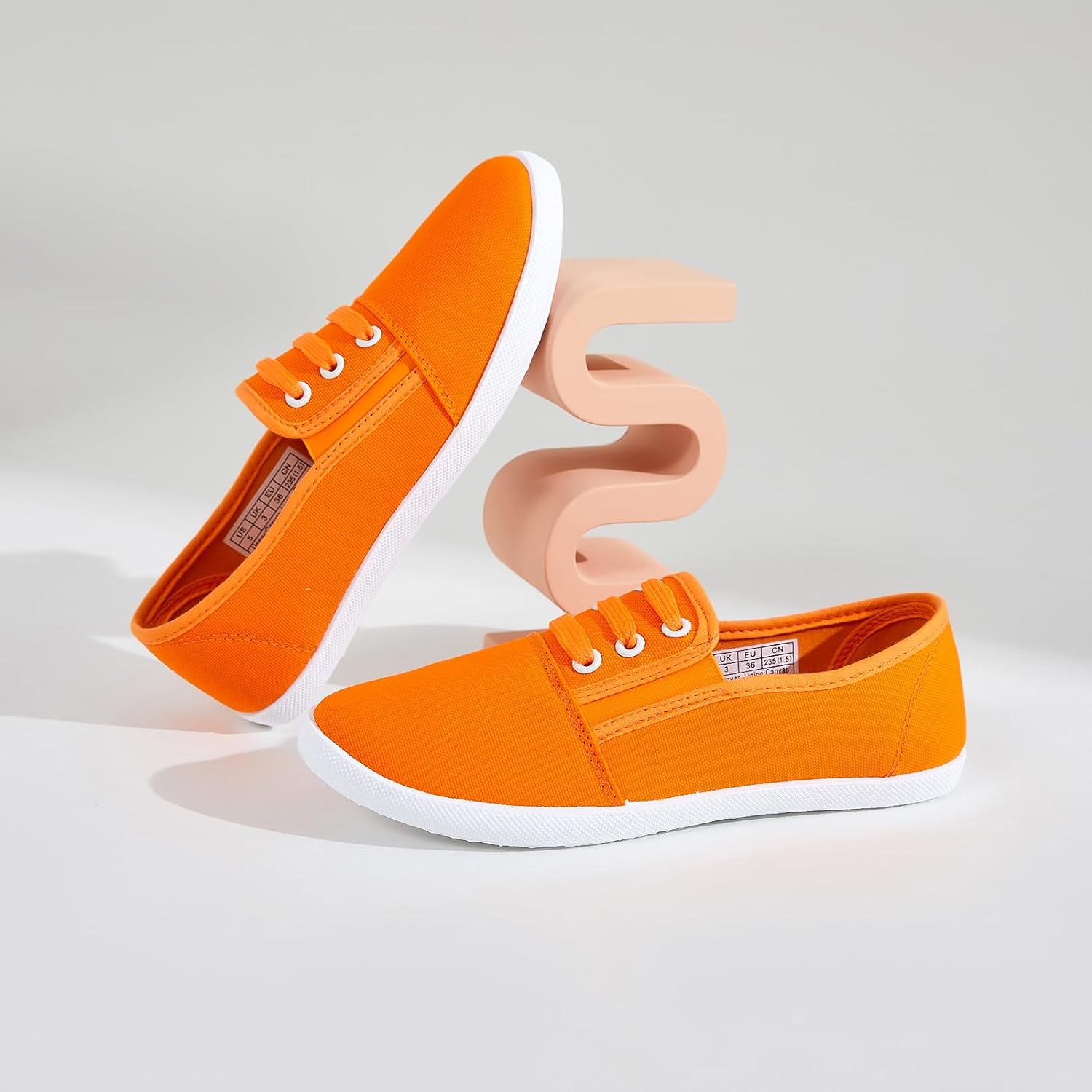 Women's Canvas Slip on Sneakers Casual Slip on Walking Shoes Womens Tennis Shoes Flat Dress Shoes Non Slip Work Shoes