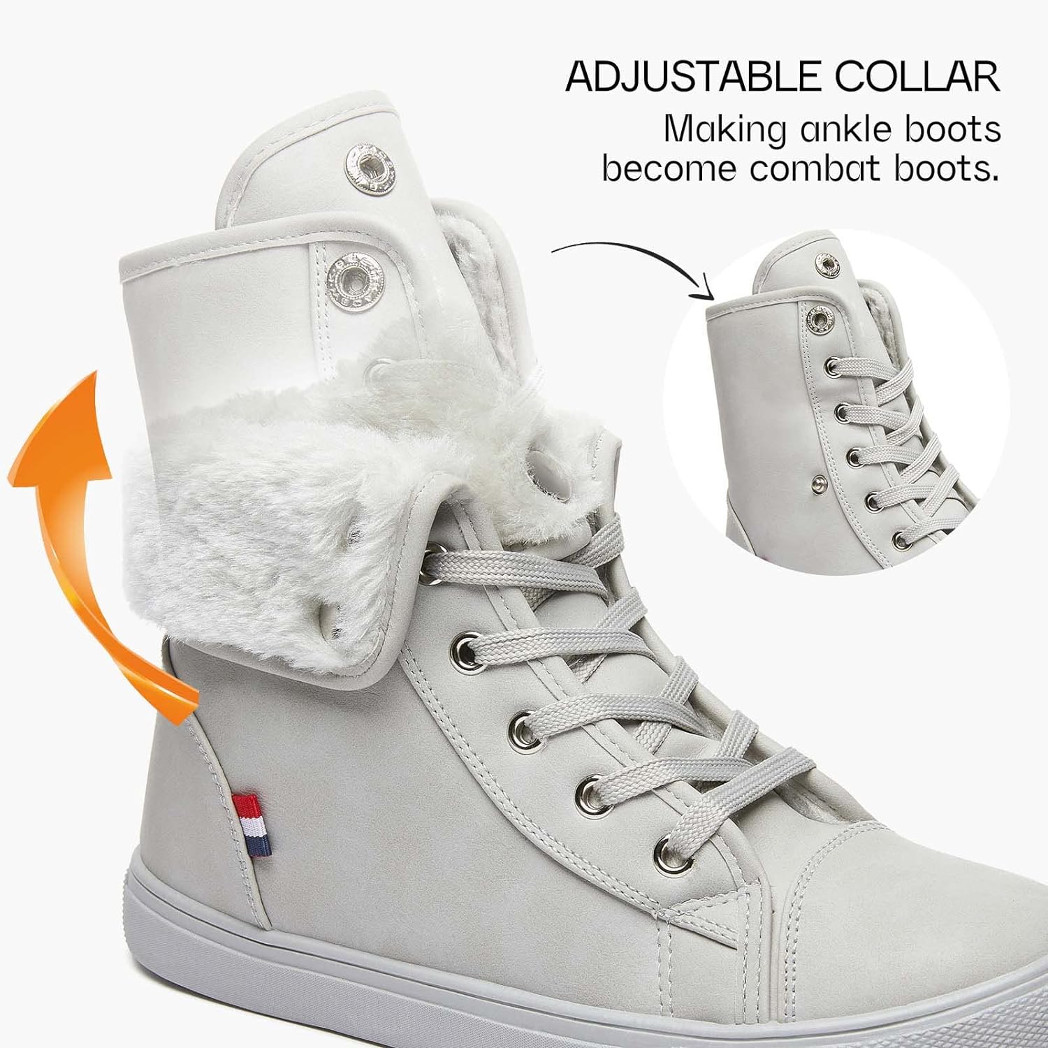 Ankle Boots For Women Lace Up Combat Boots Winter Boots Fashion Snow Boots For Girls Ankle Booties Winter Shoes