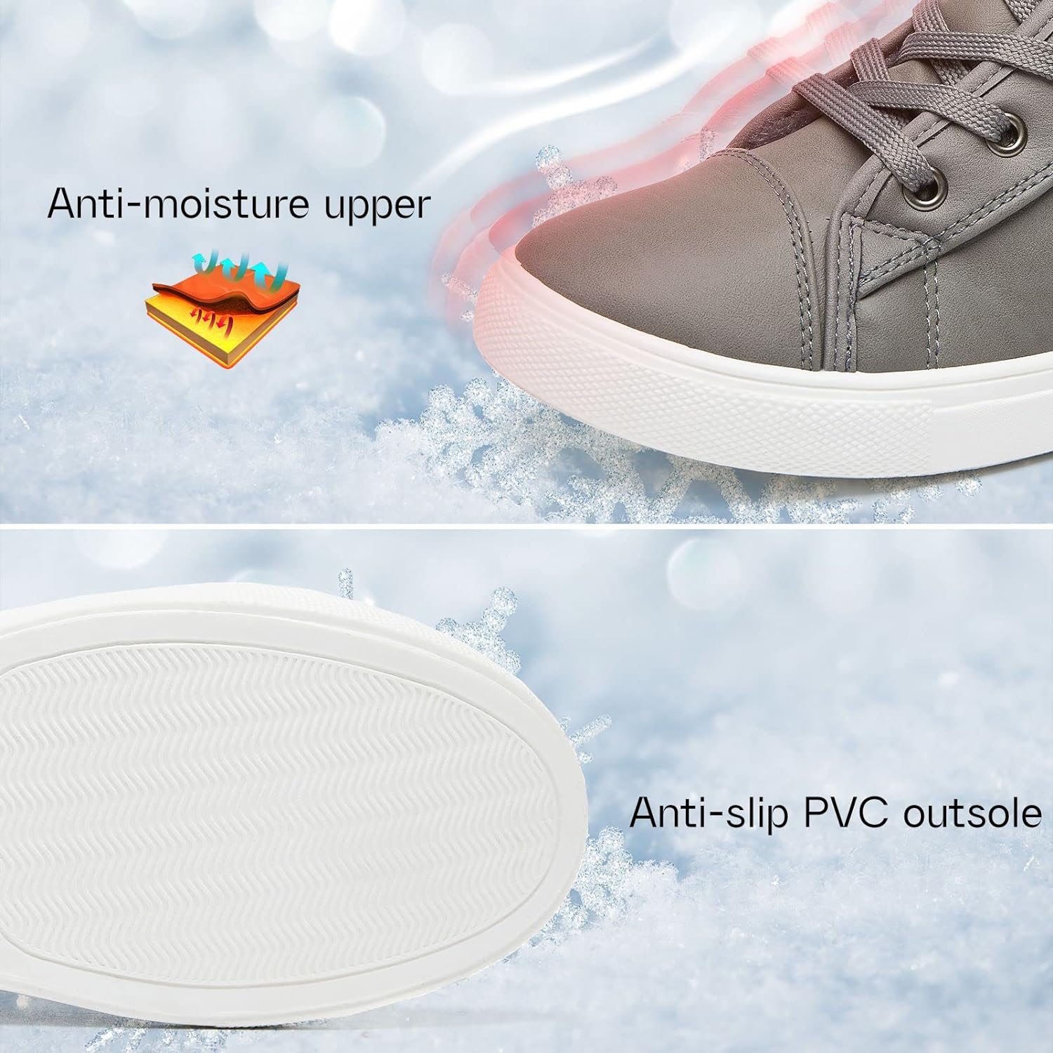 Ankle Boots For Women Lace Up Combat Boots Winter Boots Fashion Snow Boots For Girls Ankle Booties Winter Shoes