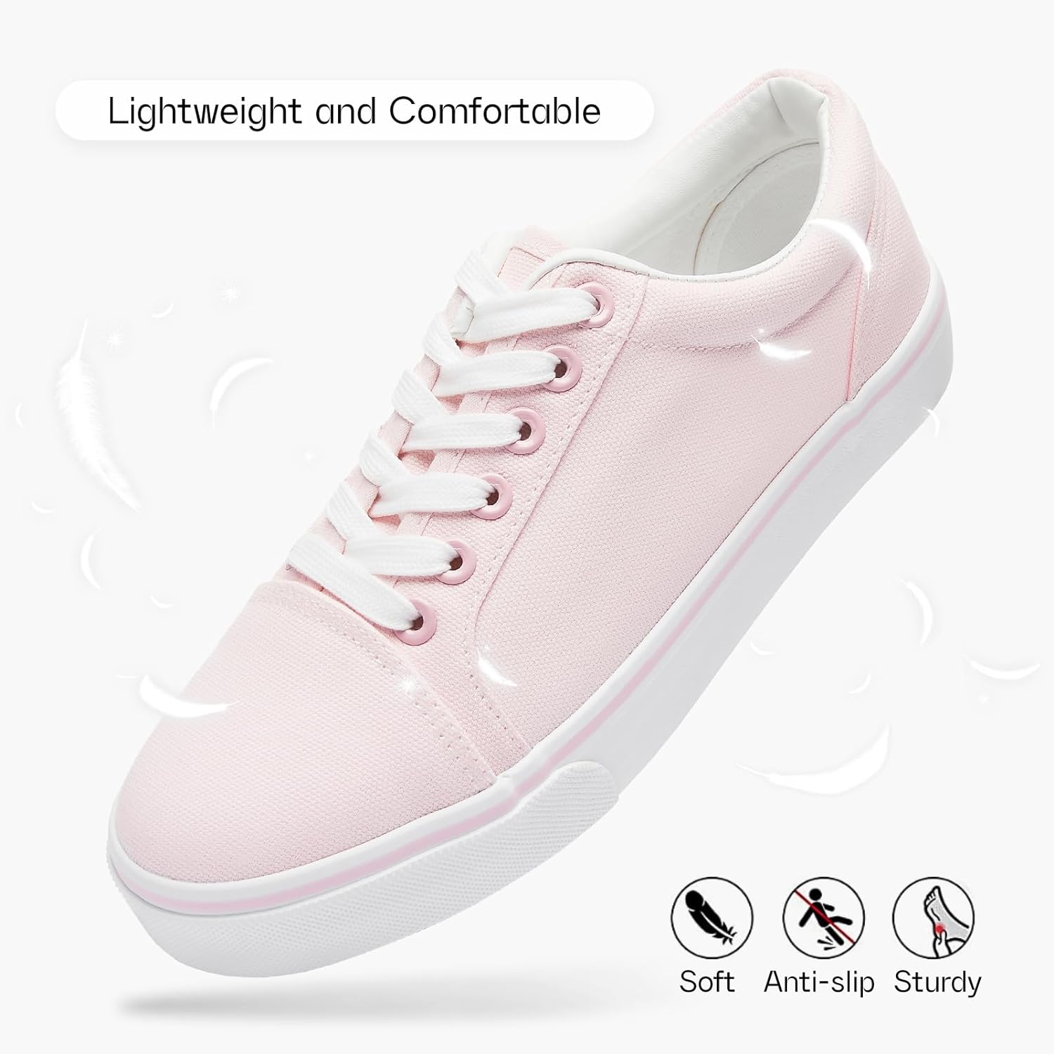 Canvas Shoes for Women White Canvas Sneakers Womens Casual Shoes Low Top Black Sneakers Comfortable Tennis Shoes