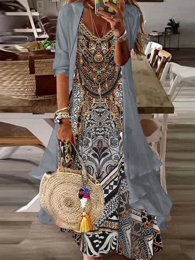 Ethnic Elegant Two-Piece Set