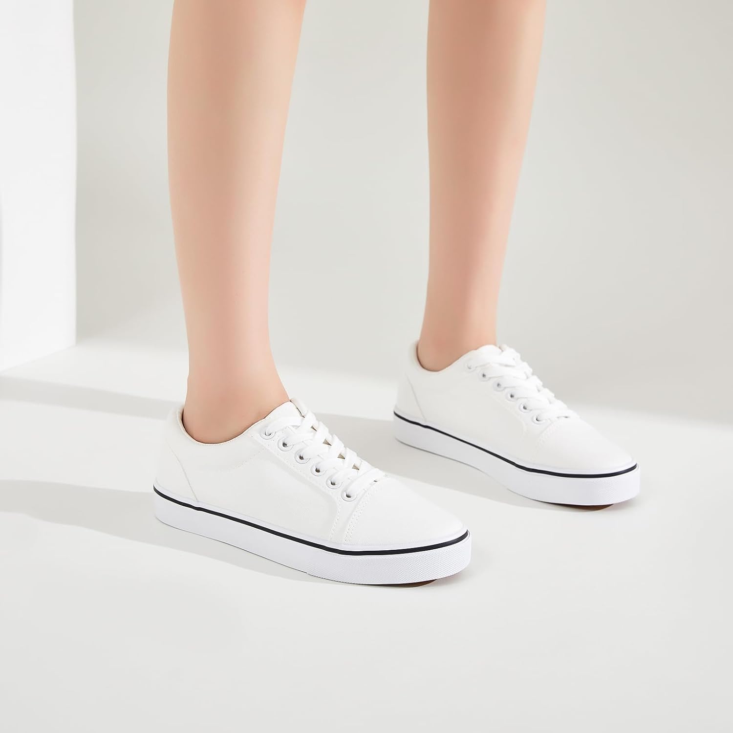 Canvas Shoes for Women White Canvas Sneakers Womens Casual Shoes Low Top Black Sneakers Comfortable Tennis Shoes