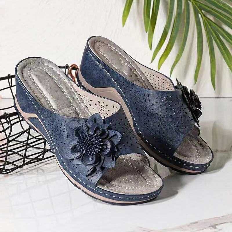 Flower Fish Mouth plus Size Slippers Hollowed Leisure Sandals