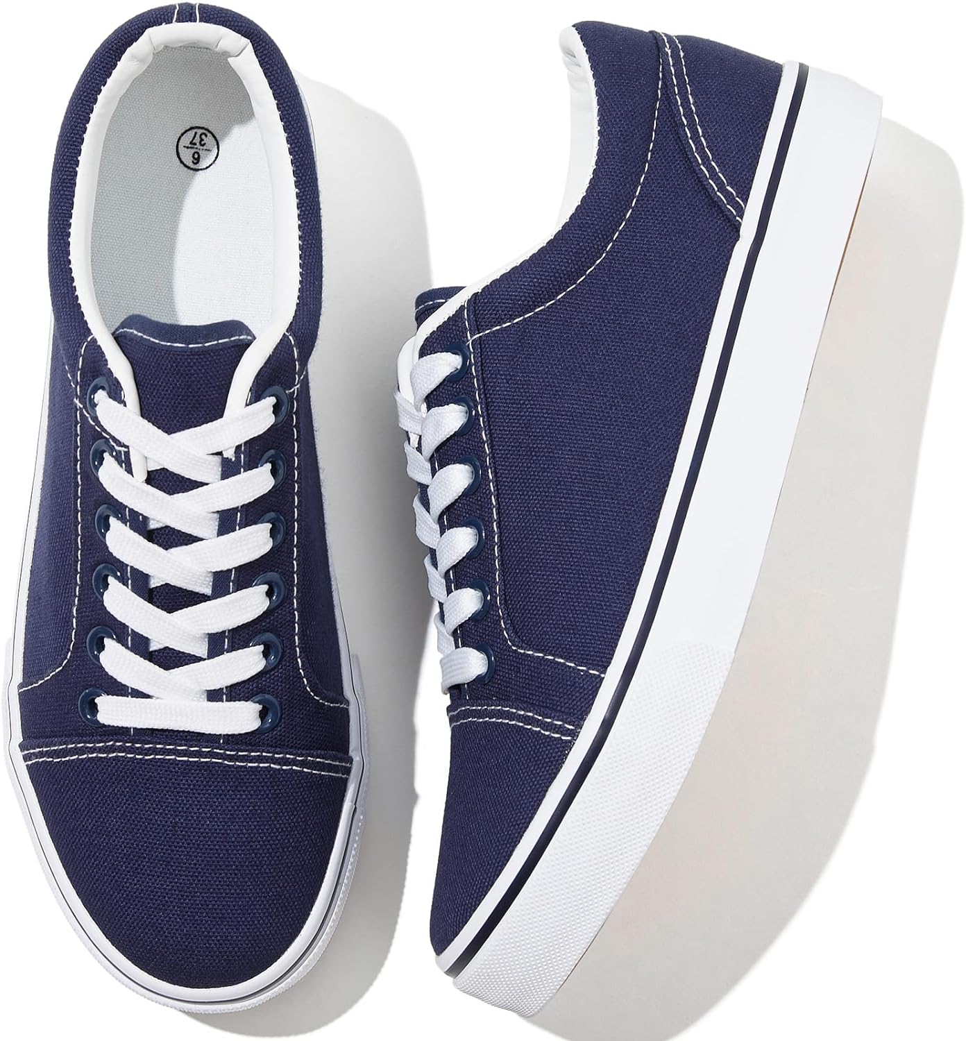 Canvas Shoes for Women White Canvas Sneakers Womens Casual Shoes Low Top Black Sneakers Comfortable Tennis Shoes