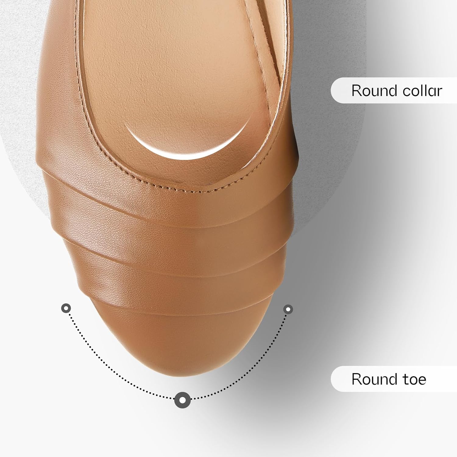 Flats for Women Dressy Comfortable Flats Shoes Womens Black Flats Leather Work Ballet Flats Round Toe Dress Shoes