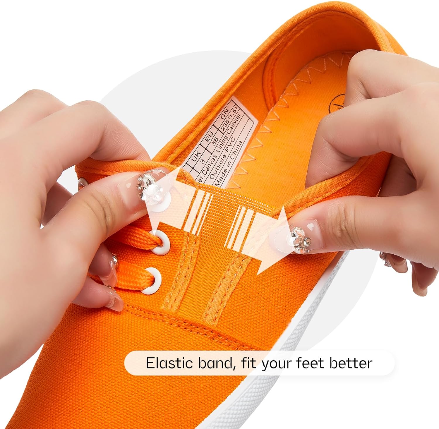 Women's Canvas Slip on Sneakers Casual Slip on Walking Shoes Womens Tennis Shoes Flat Dress Shoes Non Slip Work Shoes