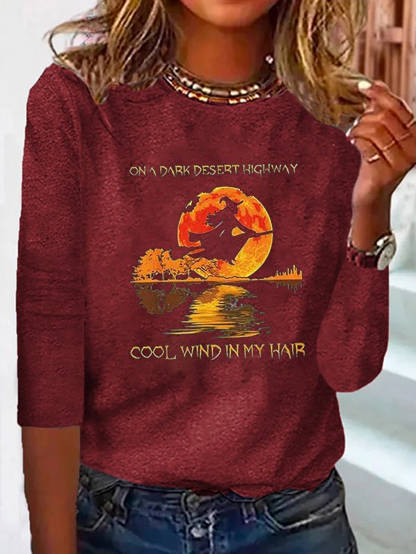 Halloween Crew Neck Casual T-Shirt