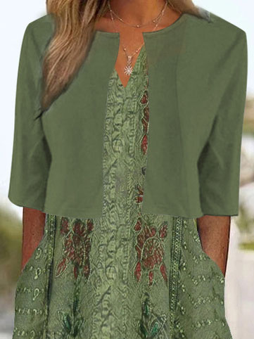 Ethnic Knitted Casual Two-Piece Set