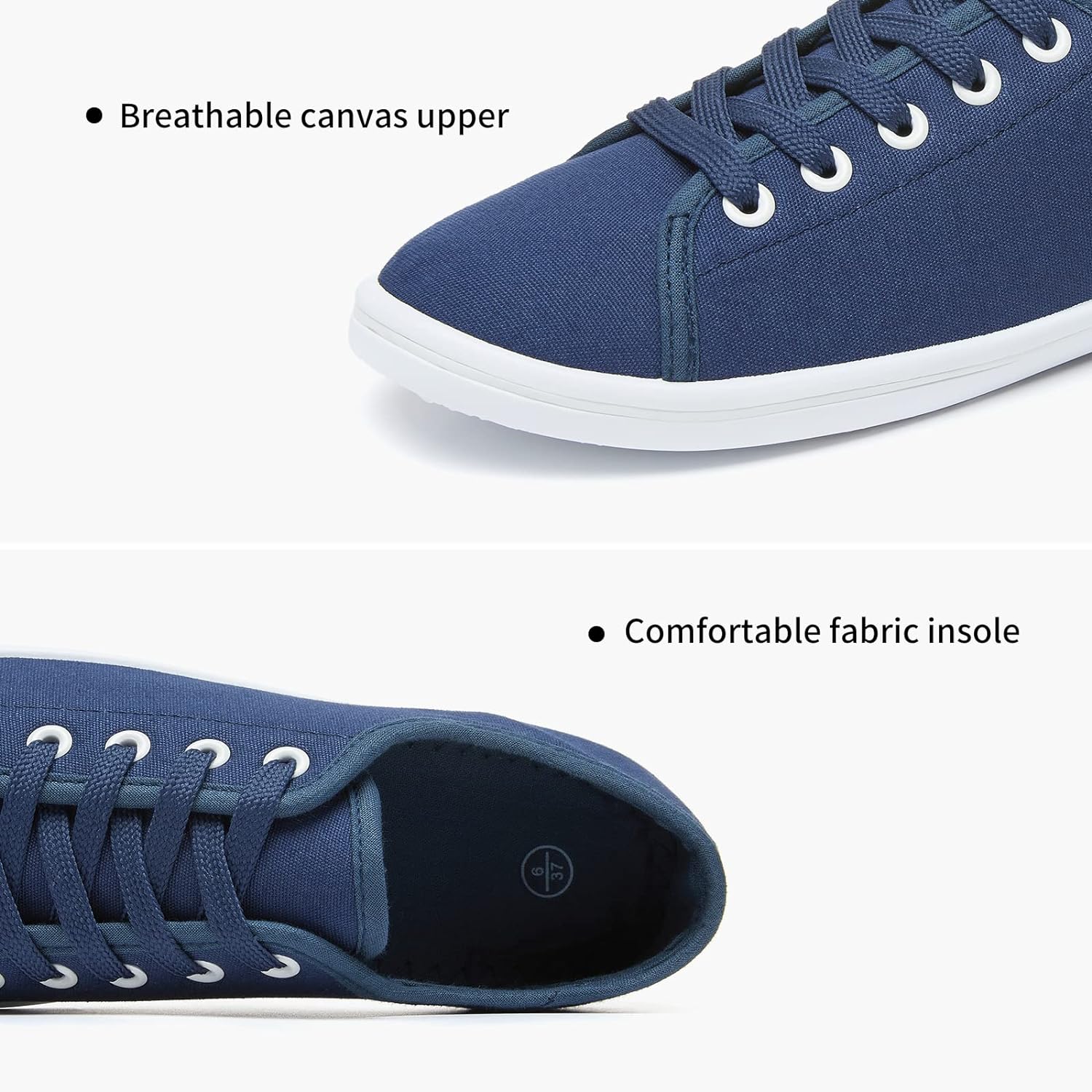 Women's Canvas Slip on Sneakers Casual Slip on Walking Shoes Womens Tennis Shoes Flat Dress Shoes Non Slip Work Shoes