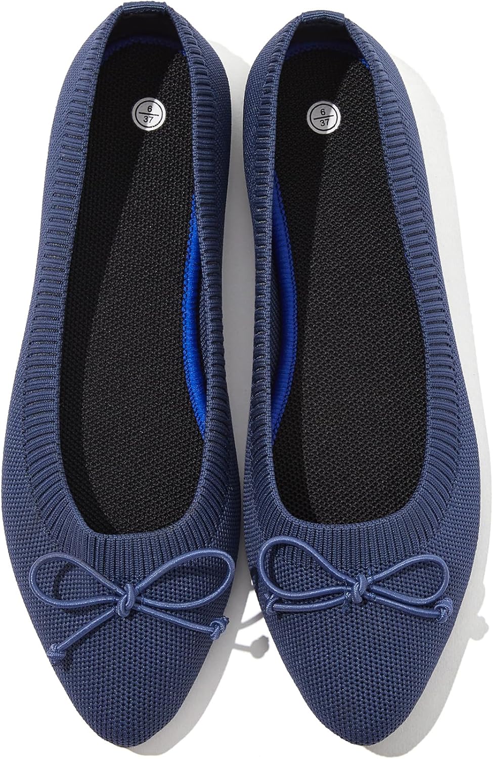 Women's Flats Black Flats Shoes Pointed Toe Ballet Flats Comfortable Bow Girls Flats Dressy