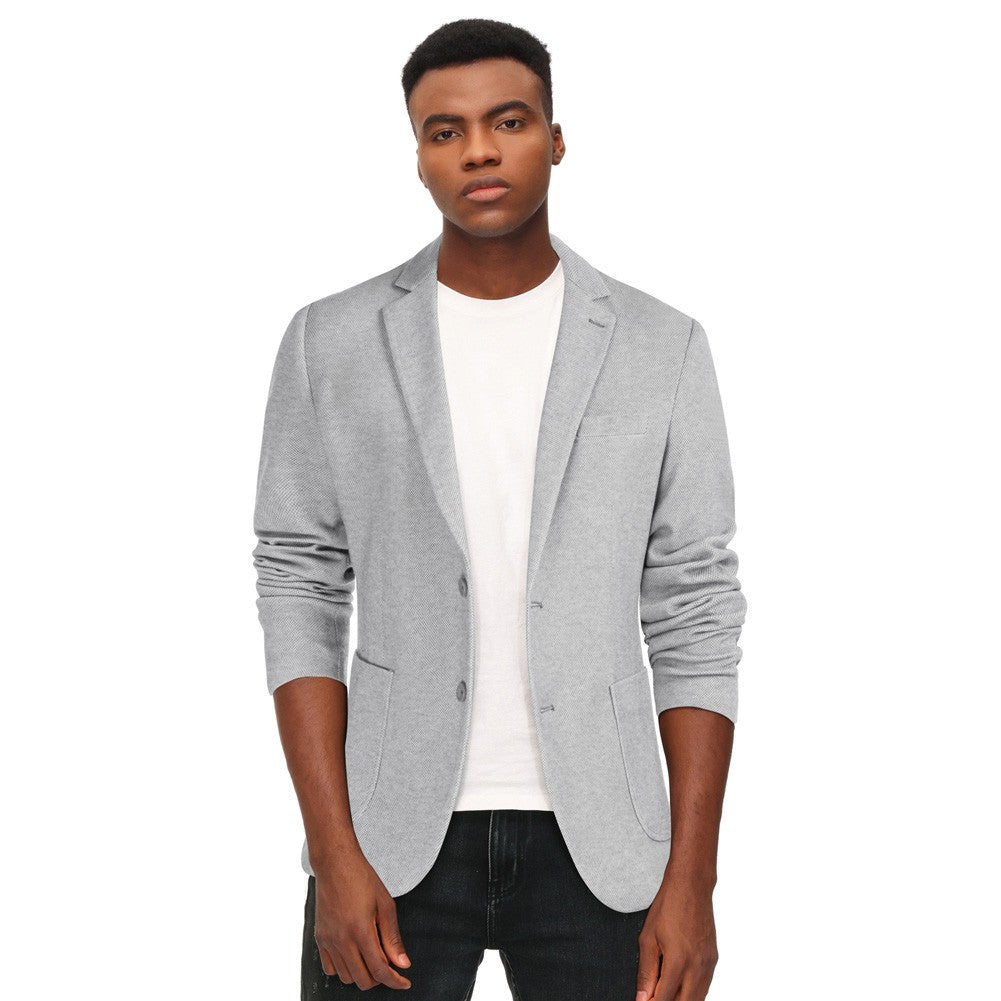 s Men's Casual Knit Blazer Suit Jackets Two Button Lightweight Unlined Sport Coat